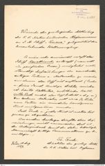 k.k. naturhistorisches Hofmuseum, Intendanzakten 1885-1896 (Hauer), Aktenzahl Z.532.b/1889, Seite 1